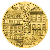 Gold coin ČNB 5.000 Kč Pilsen STANDARD 1/2 oz