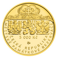 Gold coin ČNB 5.000 Kč Štramberk PROOF 1/2 oz