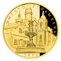 Gold coin ČNB 5.000 Kč Štramberk PROOF 1/2 oz