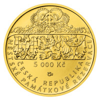 Gold coin ČNB 5.000 Kč Štramberk STANDARD 1/2 oz