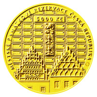 Gold coin ČNB 5.000 Kč Tábor STANDARD 1/2 oz