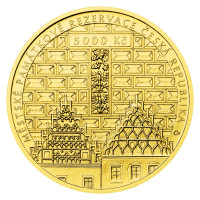 Gold coin ČNB 5.000 Kč Tábor STANDARD 1/2 oz