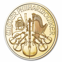 Zlatá mince Wiener Philharmoniker 1/25 oz 2020
