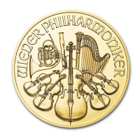 Gold coin Wiener Philharmoniker 1/25 oz