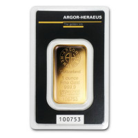 Gold bar 1 oz Argor Heraeus - Kinebar
