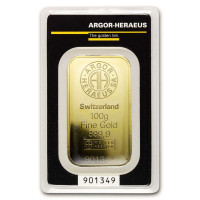 Gold ingot 100g Argor Heraeus
