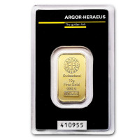 Gold ingot 10g Argor Heraeus