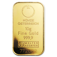 Gold ingot 10g Münze Österreich - Kinebar