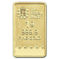 Gold ingot 1g Britannia