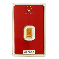 Gold ingot 1g Münze Österreich