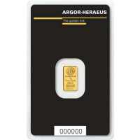 Gold ingot 1g Argor Heraeus