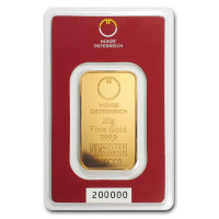 Gold ingot 20g Münze Österreich