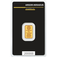 Gold ingot 2g Argor Heraeus